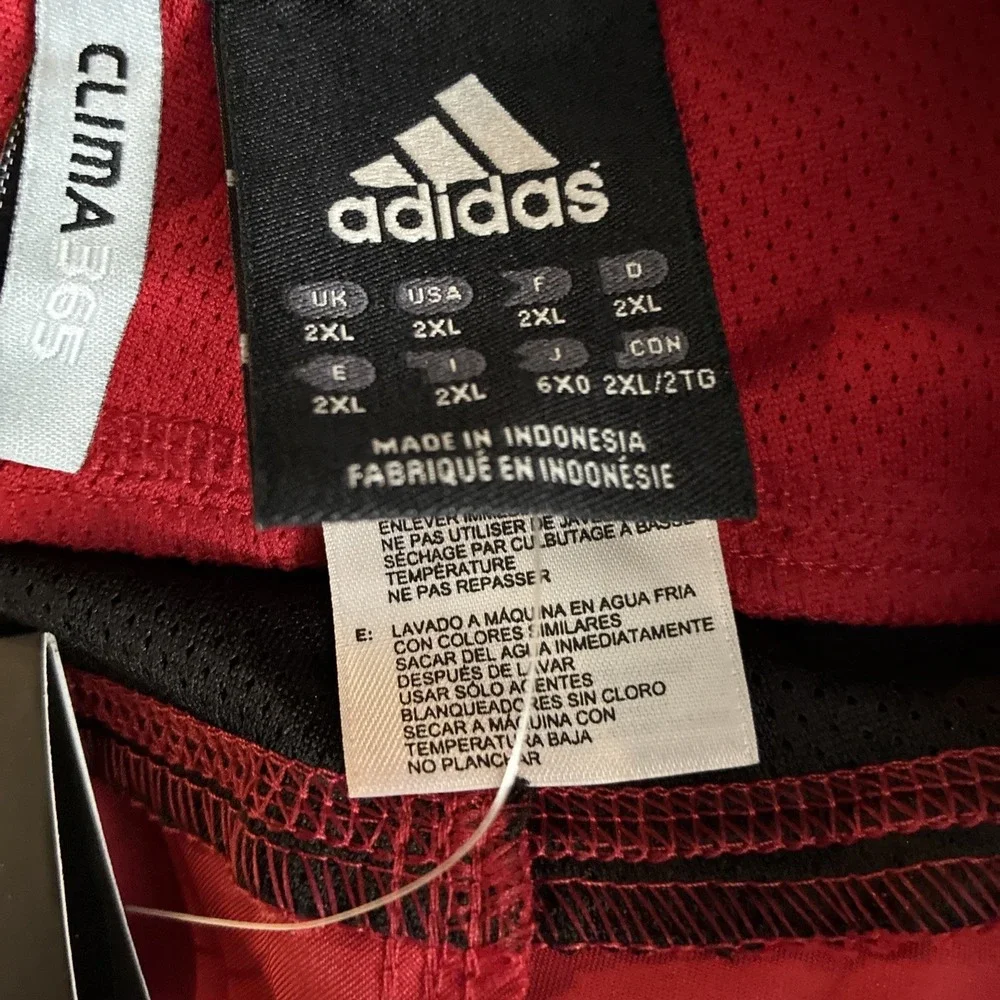 adidas Mens Clima365 Basketball Shorts Red Black Size 2XL XXL NWT